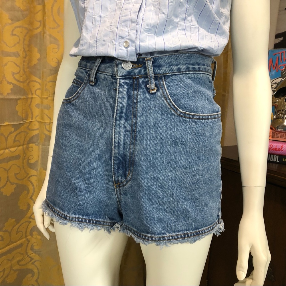 Vintage GUESS Georges Marciano Hi Rise Cheeky Festival Denim Shorts